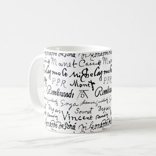 Das Muster berühmter Künstler Kaffeetasse (Vorderseite Links)