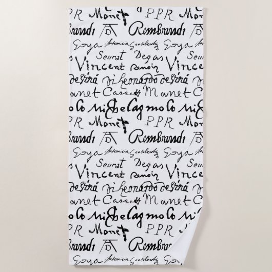 Das Muster berühmter Künstler Strandtuch (Vorderseite)