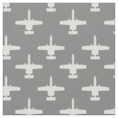 Das Muster der A-10-Kampfjets ist weiß und grau Stoff (Nahaufnahme)