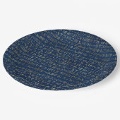 Das Muster der ägyptischen Hieroglyphen aus Gold u Pappteller (Schrägansicht)