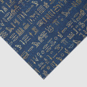 Das Muster der ägyptischen Hieroglyphen aus Gold u Seidenpapier (Detail)