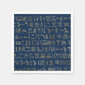 Das Muster der ägyptischen Hieroglyphen aus Gold u Serviette (Vorderseite)