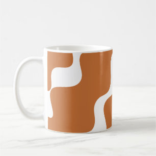 Das Muster der braunen und weißen Slangerwellen Kaffeetasse