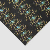 Das Muster der Goldtypografie der Braut Seidenpapier (Ausschnitt)