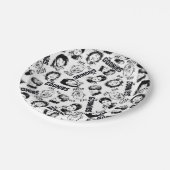 Das Muster der Goonies-Zeichen Pappteller (Schrägansicht)