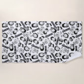 Das Muster der Goonies-Zeichen Strandtuch (Vorderseite)