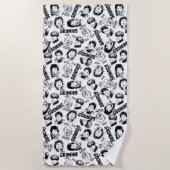 Das Muster der Goonies-Zeichen Strandtuch (Vorderseite)