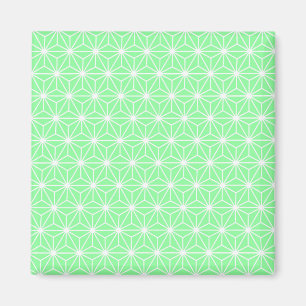 Das Muster der grünen geometrischen Isoskelen-Drei Magnet