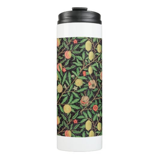 Das Muster der grünen und roten Früchte von Willia Thermosbecher (Vorderseite)