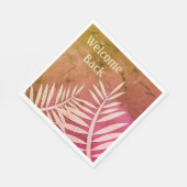 Das Muster der hinterrosa Silhouette ist mit Marmo Serviette (Ecke)