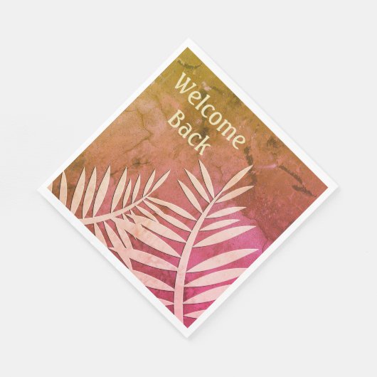 Das Muster der hinterrosa Silhouette ist mit Marmo Serviette (Ecke)