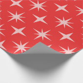 Das Muster der hintersten Atomstars in Rot Geschenkpapier (Ecke)