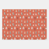 Das Muster der kleinen Helfer des Weihnachtsmanns Geschenkpapier Set (Vorderseite 2)