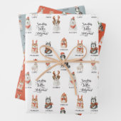 Das Muster der kleinen Helfer des Weihnachtsmanns Geschenkpapier Set (Beispiel)