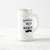 Das Muster der Stache Mustache Bierglas (VorderseiteRechts)