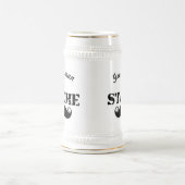 Das Muster der Stache Mustache Bierglas (Mittel)