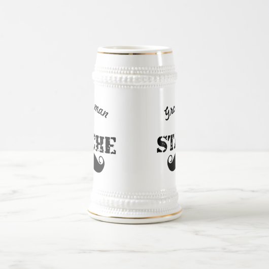 Das Muster der Stache Mustache Bierglas (Mittel)