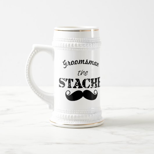Das Muster der Stache Mustache Bierglas (Links)