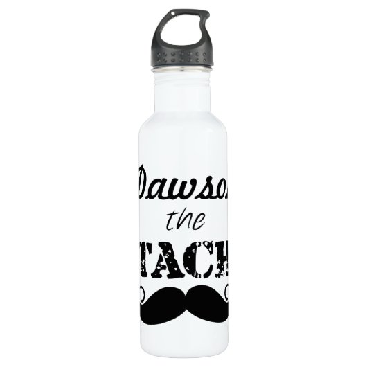 Das Muster der Stache Mustache Edelstahlflasche (Vorderseite)