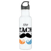 Das Muster der Stache Mustache Edelstahlflasche (Vorderseite)