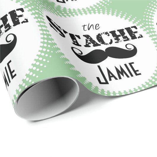 Das Muster der Stache Mustache Geschenkpapier (Rolleneckpunkt)