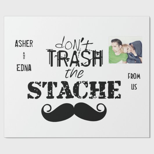Das Muster der Stache Mustache Geschenkpapier (Flach)