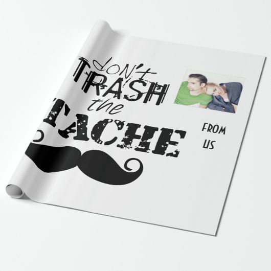 Das Muster der Stache Mustache Geschenkpapier (Ungerollt)