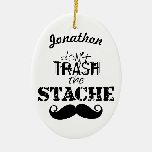 Das Muster der Stache Mustache Keramik Ornament (Vorne)