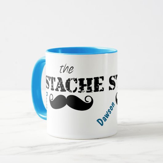 Das Muster der Stache Mustache Tasse (Vorderseite Links)