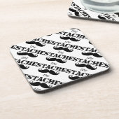 Das Muster der Stache Mustache Untersetzer (Linke Seite)