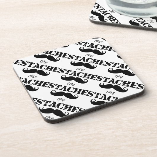 Das Muster der Stache Mustache Untersetzer (Linke Seite)