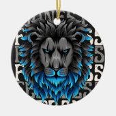 Das Muster der Zierlöwe ist positiv Keramik Ornament (Vorne)