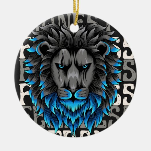 Das Muster der Zierlöwe ist positiv Keramik Ornament (Vorne)