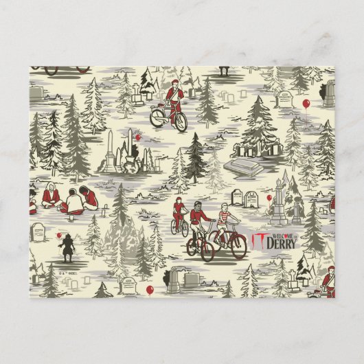 Das Muster des Club-Friedhofs der Verlierer Postkarte (Vorderseite)