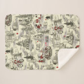 Das Muster des Club-Friedhofs der Verlierer Sherpadecke (Vorderseite (Horizontal))