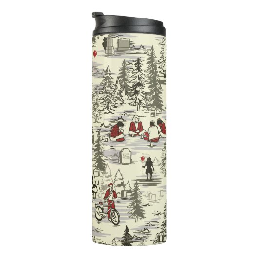 Das Muster des Club-Friedhofs der Verlierer Thermosbecher (Nach rechts gedreht)