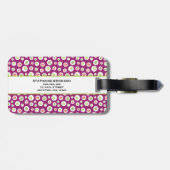 Das Muster des grünen Leaf des tropischen Hibiskus Gepäckanhänger (Rückseite horizontal)