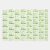 Das Muster des grünen, weißen Vier-Leaf-Musters Geschenkpapier Set (Vorderseite 3)