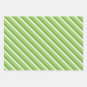 Das Muster des grünen, weißen Vier-Leaf-Musters Geschenkpapier Set (Vorderseite 2)