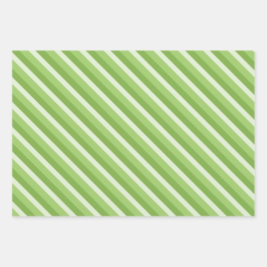 Das Muster des grünen, weißen Vier-Leaf-Musters Geschenkpapier Set (Vorderseite 2)