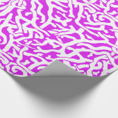 Das Muster des Korallenriffs ist Lila und weiß Geschenkpapier (Ecke)