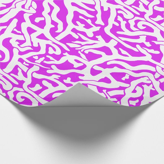 Das Muster des Korallenriffs ist Lila und weiß Geschenkpapier (Ecke)