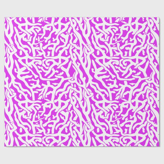 Das Muster des Korallenriffs ist Lila und weiß Geschenkpapier (Flach)