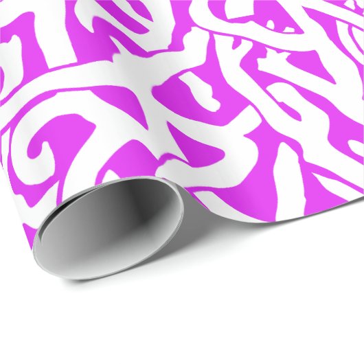 Das Muster des Korallenriffs ist Lila und weiß Geschenkpapier (Rolleneckpunkt)