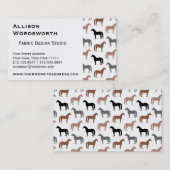 Das Muster des Pferdeliebhabers Visitenkarte (Vorne/Hinten)