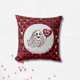 Das Muster des roten Herzens Ghost Valentins Kissen