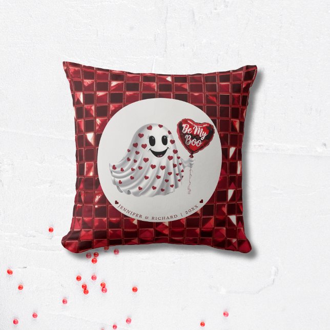 Das Muster des roten Herzens Ghost Valentins Kissen (Custom Valentine's Day Pillow with Cherry Vibe)