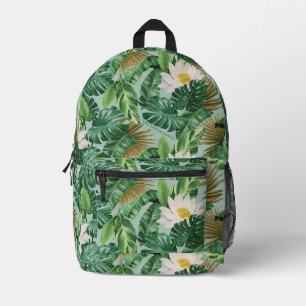 Das Muster des tropischen Lotus-Lotus Bedruckter Rucksack