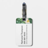 Das Muster des tropischen Lotus-Lotus Gepäckanhänger (Rückseite vertikal)