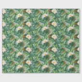 Das Muster des tropischen Lotus-Lotus Geschenkpapier (Flach)